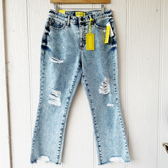 NEW Circus NY by Sam Edelman Distressed High Rise Slim Straight - Picture 2 of 10